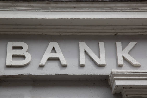 istock Bank Sign on Wall 1170505873