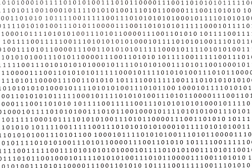 binary code background on white