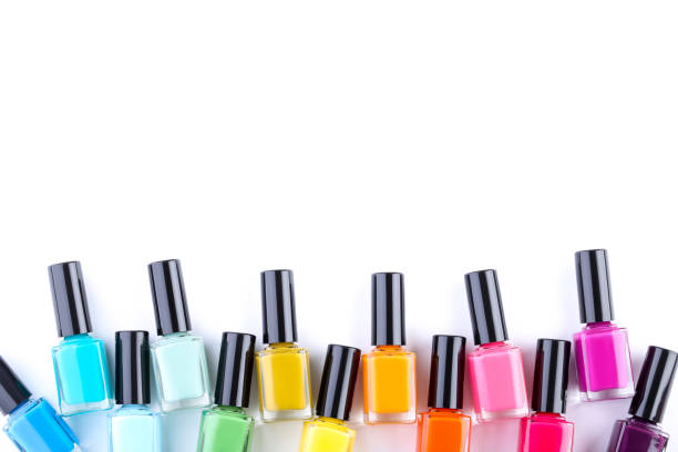 istock Nail polish bottles isolated on white background 1170507407