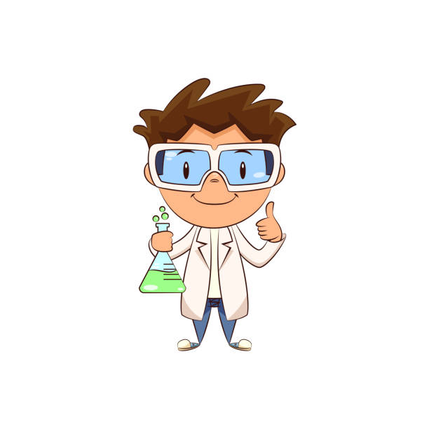 Child Scientist Thumbs Up Gesture Stock Illustration - Download Image Now -  Boys, Child, Lab Coat - iStock
