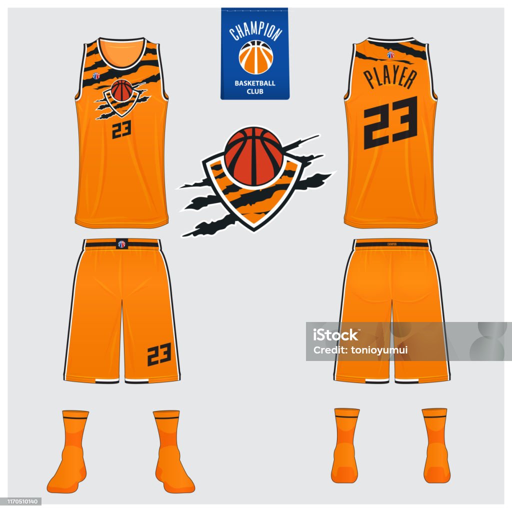 Basketball Uniform Mockup Template Design For Basketball Club Tank