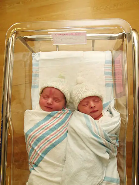 my twins in the hospital 24 hours after birth.
