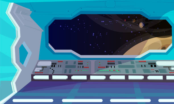684 Cartoon Of A Space Ship Interior Illustrations & Clip Art - iStock