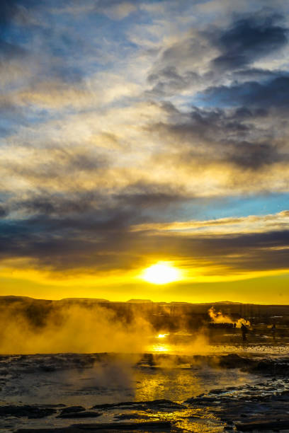 istock Geysir geyser and sunrise (Iceland) 1170516567