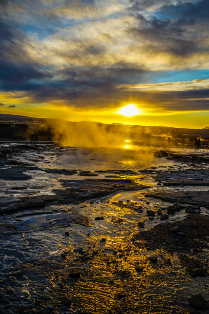 istock Geysir geyser and sunrise (Iceland) 1170516586