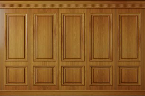 istock Classic wall vintage oak wood panels 1170518912