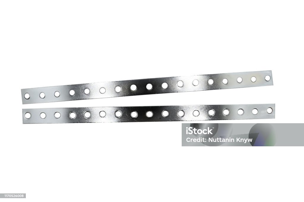 Punched Steel Flat Bar Stark Metal Strips With Holes Stack Of Stainless  Steel Flat Bar Isolated On White Background High Resolution Image Gallery  Stock Photo - Download Image Now - iStock