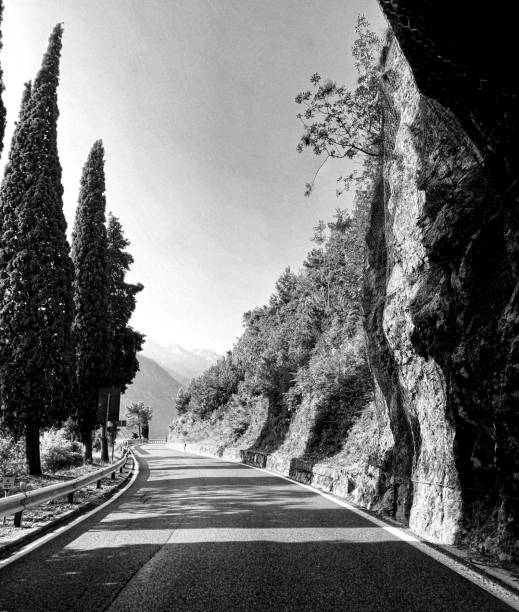 Street near lake