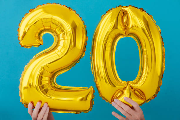 istock Gold foil number 20 celebration balloon 1170526635