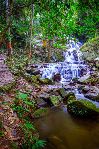 istock Fresh and cool atmosphere at Mae Kampong Waterfall in Ban Mae Kampong,Mae On sub-district,Chiangmai,northern Thailand. 1170526640