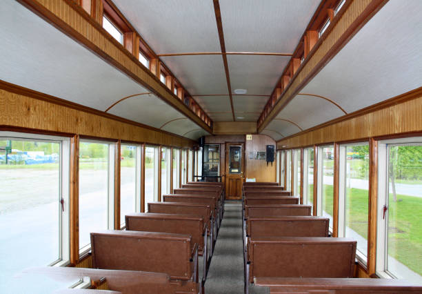 istock Interior of old passenger railway car 1170528532