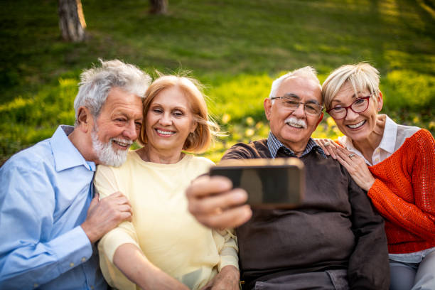 istock Group of seniors making a self portrait 1170529175