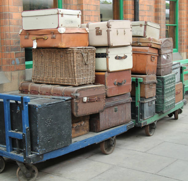 istock Vintage Luggage Trollies. 1170532220