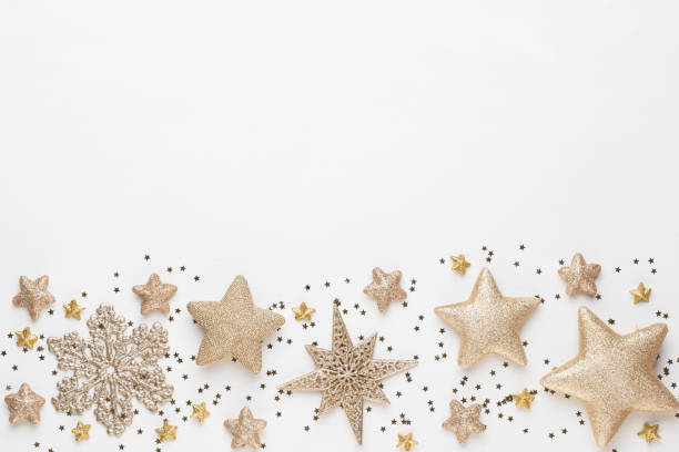 istock Christmas composition. Christmas decorations on white background. Flat lay, top view 1170533831