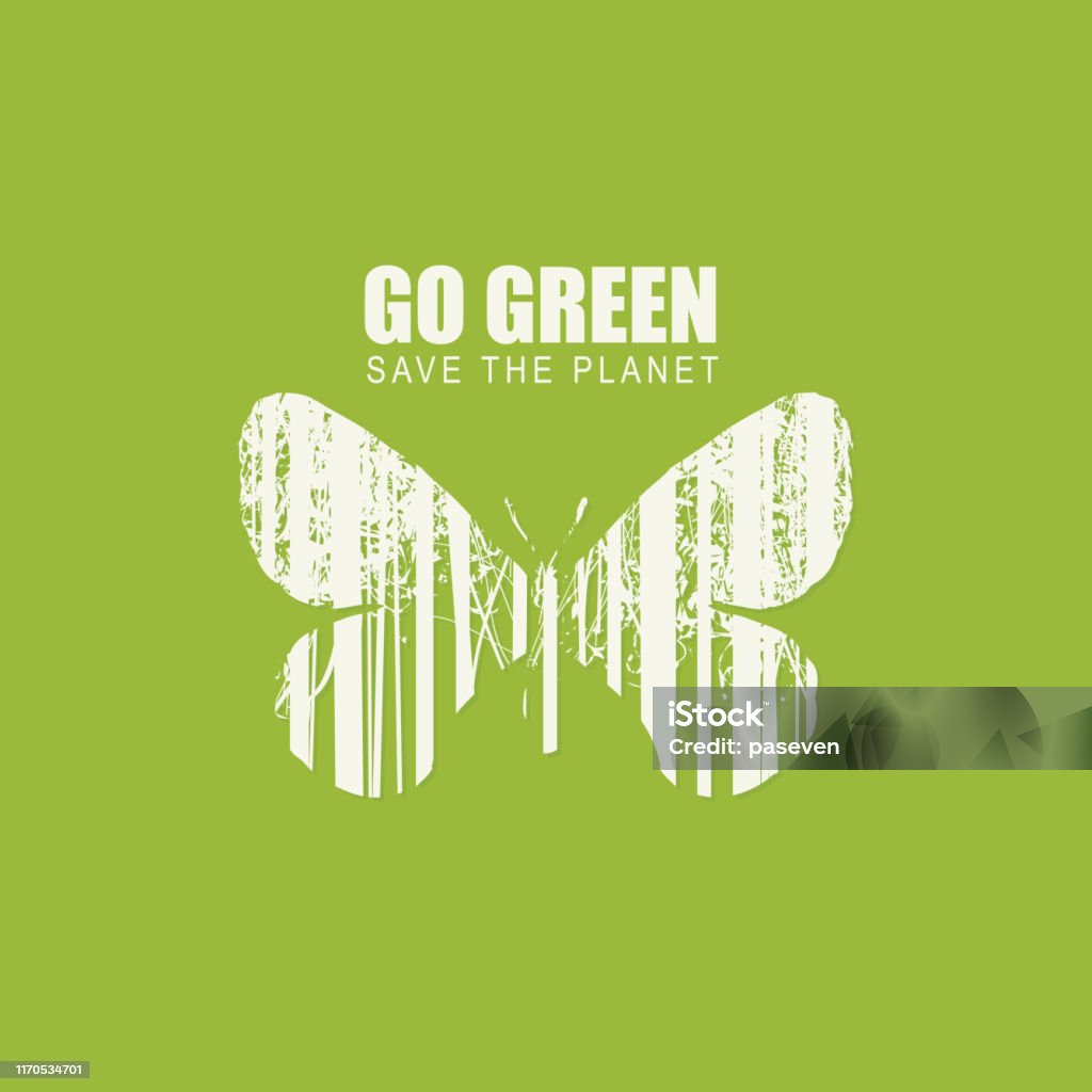 Go Green Eco Poster Concept Save The Planet Stock Illustration - Download  Image Now - Abstract, Animal, Backgrounds - iStock