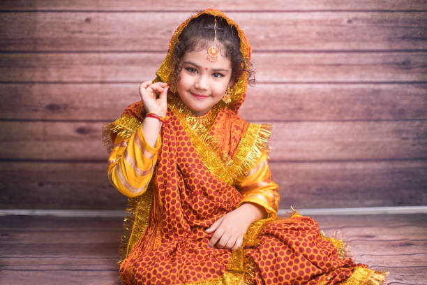 istock Little girl dressed up as Radha 1170535653