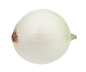 bulb of ripe white onion isolated on white