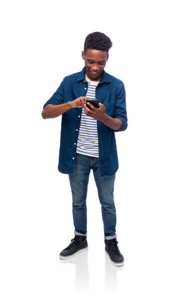istock Entertained young male texting 1170541953