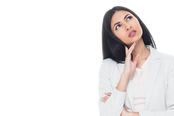 istock Beautiful female wearing nice clothes - confusion 1170547219