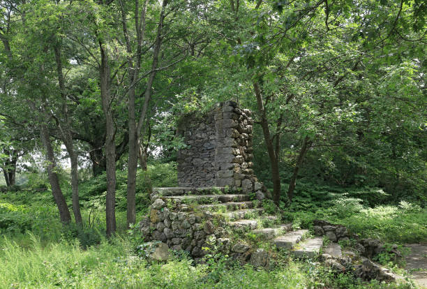 Overlook Shelter Ruins in Franklin Park, Boston