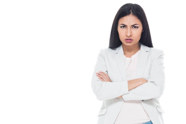 istock Beautiful female wearing nice clothes - anger 1170547243