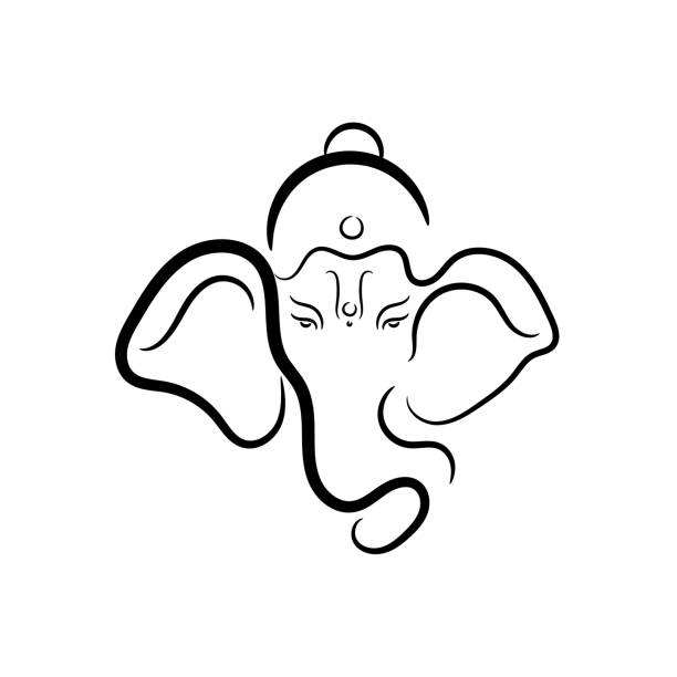 lord ganesha illustration in vektordatei - ganescha stock-grafiken, -clipart, -cartoons und -symbole