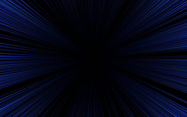 speed zoom blue warp hintergrund abstrakt - vanishing point diminishing perspective sunbeam abstract stock-grafiken, -clipart, -cartoons und -symbole