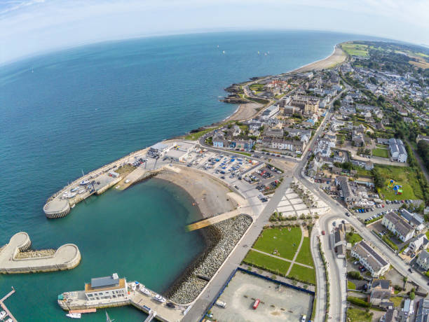 istock Aerial view of Greystones beach 1170561979