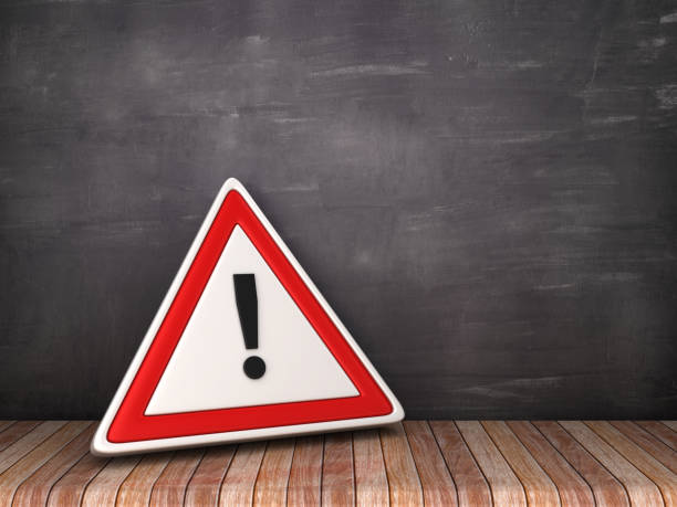 istock EXCLAMATION POINT Road Sign on Chalkboard Background - 3D Rendering 1170563295