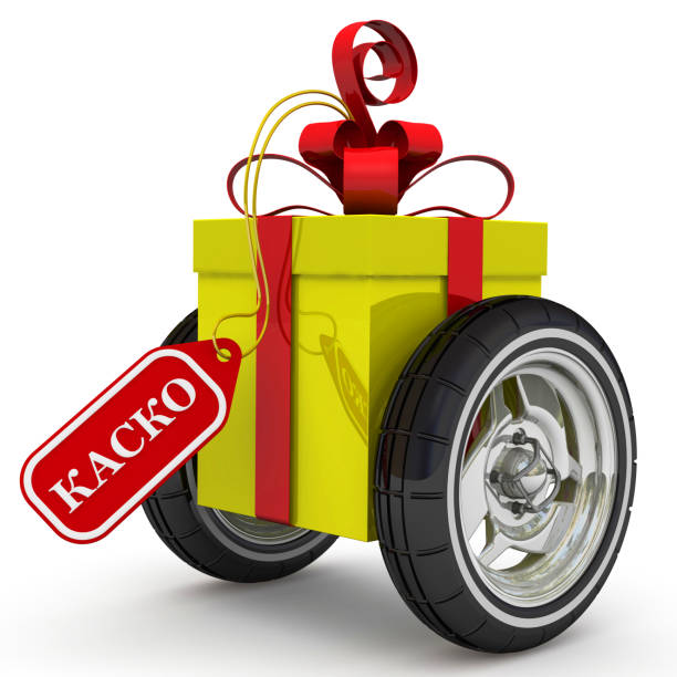 istock Car insurance as a gift. Translation text: 