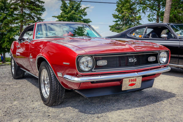 1968 Chevrolet Camaro Super Sport Windsor, Nova Scotia, Canada - August 4, 2019 : 1968 Chevy Camaro SS 350 at Avon River Days Show & Shine, Windsor waterfront. Chevrolet stock pictures, royalty-free photos & images
