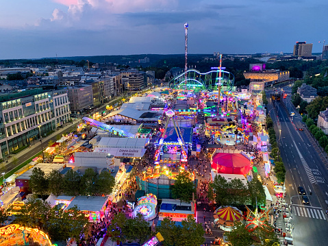 2019/08/27 - Luxembourg, Luxembourg-city - Shueberfouer - annual traditional funfair, the tradition going back to year 1340. Millions of visitors are attracted every year. Unidentified people can be seen on the photo.