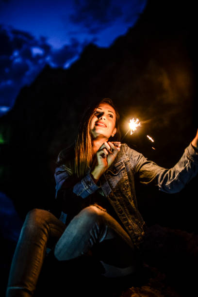 istock Sparklers Fun In The Mountains 1170568358