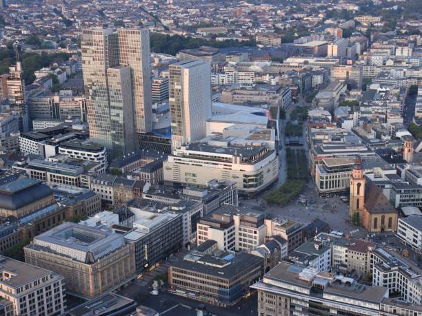 istock Aerial view over Frankfurt 1170575014