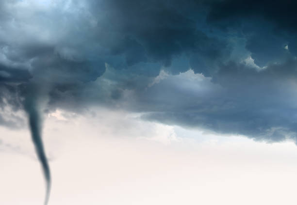 conceptual image of powerful spooky tropical storm of tornado