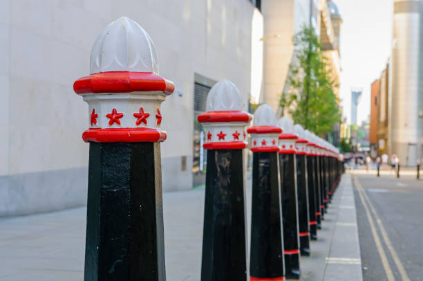 istock Bollards along a footpath to prevent parking in London. 1170576431