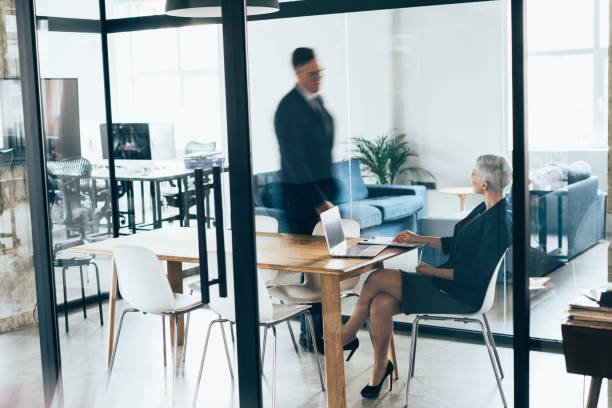 istock Two Business persons in conference room 1170579595
