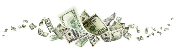 dolar amerykański. waszyngton amerykańskiej gotówki. spadek zwrotu pieniędzy w usd - coin bank zdjęcia i obrazy z banku zdjęć