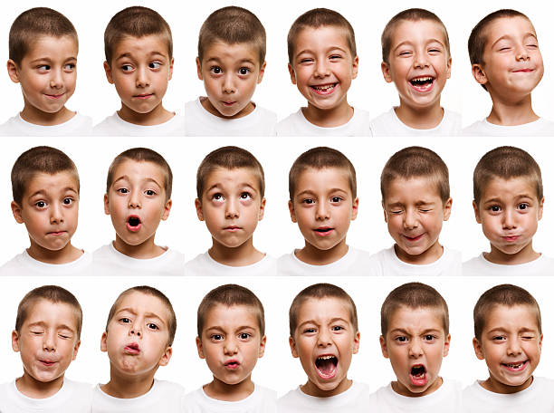 Child faces The thousand expressions of a child! eyes closed photos stock pictures, royalty-free photos & images