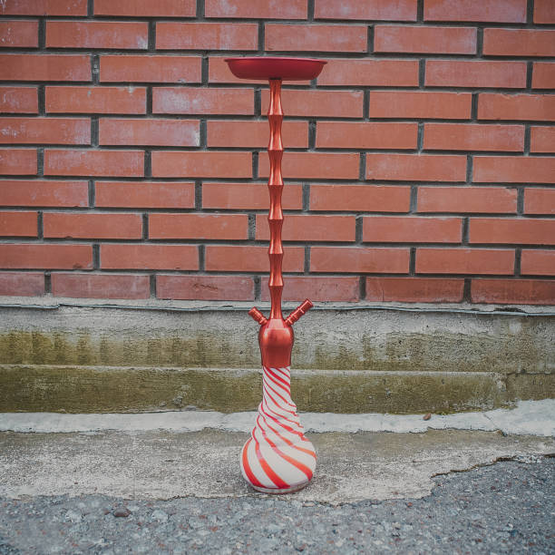 istock part of the hookah, modern design, on a black background. 1170598629