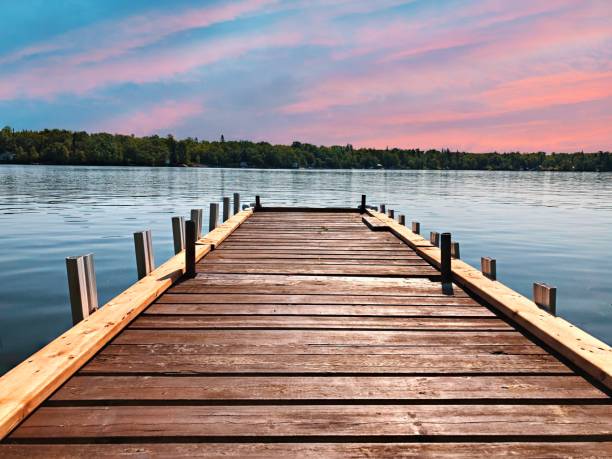 istock A Dock Leading Out to a Calm lake and Sunset 1170599059