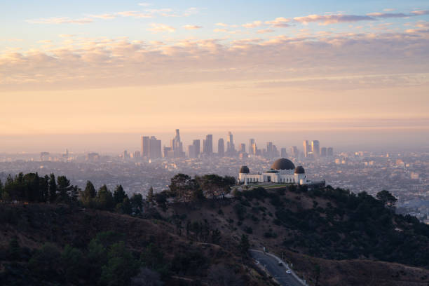 istock Griffith Observatory Orange and Blue Sunrise 1170600863