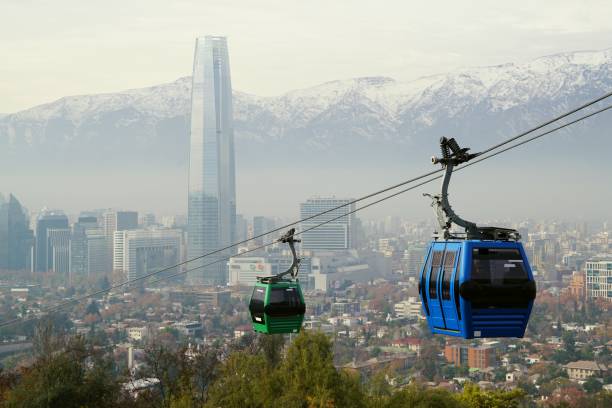 istock Santiago de Chile cityscape with cable car 1170603882