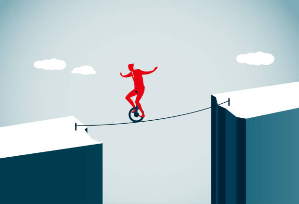 접근성 - unicycle business riding balance stock illustrations