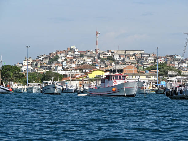 istock Boats moored at Praia (beach) dos Anjos. 1170605872