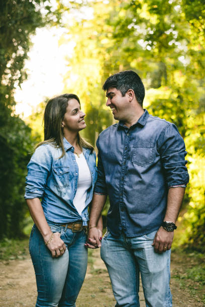 istock Couple traveler in nature park 1170616645