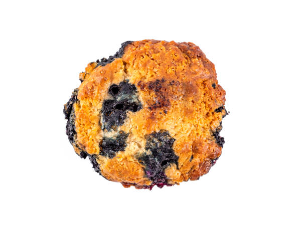 白に分離自家製ブルーベリーマフィン - muffin blueberry muffin blueberry isolated ストックフォトと画像