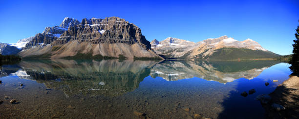 Canada Alberta Bow lake on Icefield parkway drive
