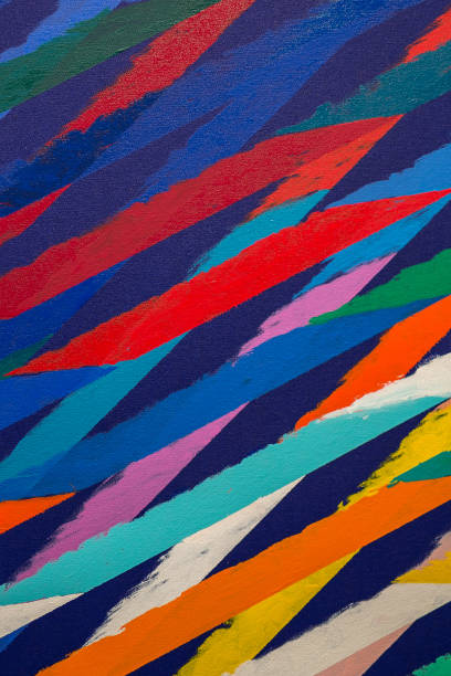 Abstract Painting Art: Strokes with Different Color Patterns like Red, Blue, and Green
