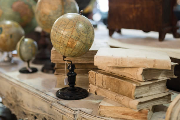 istock Vintage Globes of Various Sizes on a Table 1170629901